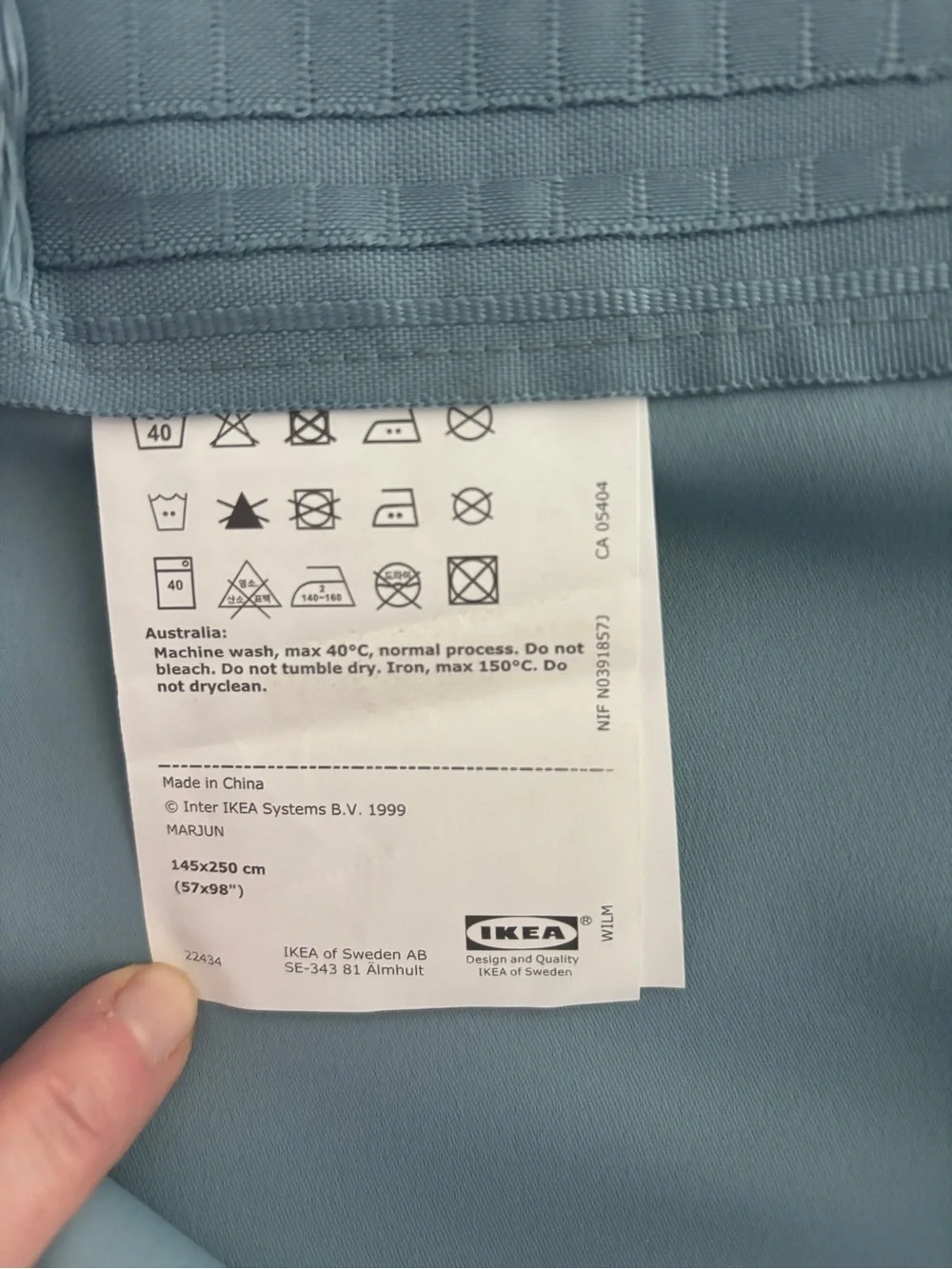 IKEA Blue/Dark Blue Blackout Curtains, 2 Panels Included 57x98”